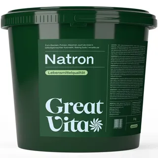 GreatVita Natron Pulver 5kg Eimer Lebensmittelqualität - Baking Soda 5 kg