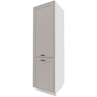 Feldmann-Wohnen Küchenhochschrank Salo D14/Dl/60/207 Kaschmir Matt / Weiß 60 / 59 / 207cm , Kaschmir, Weiß , Holz , 60x207x59 cm , Küchen, Küchenmöbel, Küchenschränke, Geräteumbauschränke