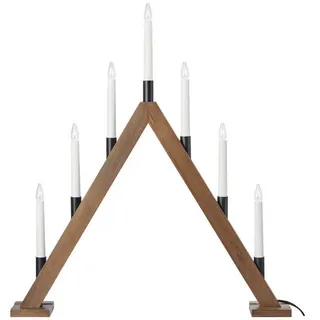 Markslöjd Weihnachtspyramide , Schwarz, Weiß, Dunkelbraun , Holz, Kunststoff , 36x64x7.5 cm , Ce , zum Stellen , Dekoration, Weihnachtsdekoration, Weihnachtsbeleuchtung