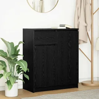 vidaXL Sideboard mit Schublade Schwarz Eichen-Optik 71x35x84 cm - Schwarz