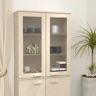 vidaXL Highboard-Oberteil HAMAR Honigbraun 85x35x100 cm Massivholz - Braun
