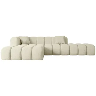 altdecor Ecksofa Ottomane Links Olea-L2 - 289x176x71 cm Beige , Creme , Kunststoff , L-Form, Ottomane links , 309x190 cm , Wohnzimmer, Sofas & Couches, Wohnlandschaften, Ecksofas