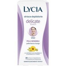 Lycia Viso Professional Haarentfernungsstreifen, 20 Stück, für empfindliche Haut