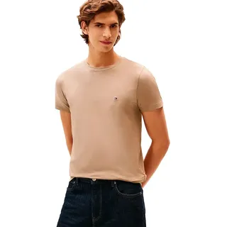 Tommy Hilfiger Stretch Slim Fit Kurzarm-t-shirt - Coastal Taupe - M