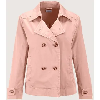 Trenchcoat MADELEINE "Trenchcoat Modischer Kurztrench im Used-Look", Damen, Gr. 46, rosa (puderrosé), Obermaterial: 97% Baumwolle CO (CMIA). 3% Elasthan EL., Modern, normal, Mäntel Trenchcoat