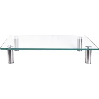 Monitorerhöhung Bildschirmerhöhung Tisch TV Aufsatz Monitor Glas 56x11x24cm - Transparent