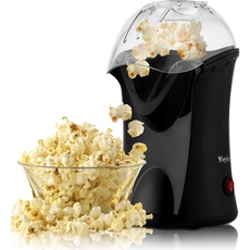 Popcornmaschine 1200W Heißluft Popcorn Maker für Zuhause, Popcornmaker Fettfrei mit Messbecher und abnehmbarem Deckel, BPA-Frei