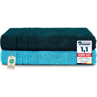 Komfortec Saunatuchset 80 x 200 cm petrol 2 St.