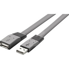Bild USB 2.0 USB-A Stecker, USB-A Buchse 3.00 m Schwarz hochflexibel RF-4096101