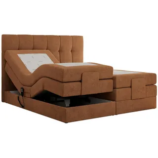 MKS Meble MKS Boxbett Vittoria 180/200 - Orange Struktur - H3 - H3 , 7-Zonen , Rechteckig , 180x200 cm , Schlafzimmer, Betten, Boxspringbetten