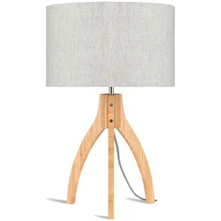 Good & Mojo Tischleuchte , Textil , Bambus , 54 cm , LED-Leuchtmittel austauschbar , Lampen & Leuchten, Innenbeleuchtung, Tischlampen, Tischlampen