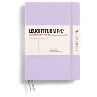 Leuchtturm1917 Notizbuch Medium (A5), Hardcover 251 nummerierte Seiten, Lilac, blanko