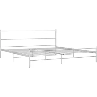 vidaXL Bettgestell Weiß Metall 180×200 cm - Weiß