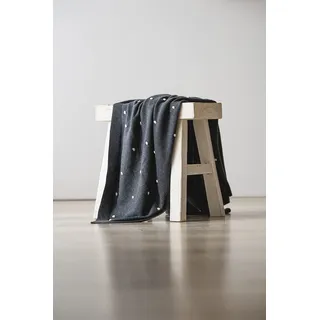 KAISER 6521024 KNOTS Babydecke Strick 100% Bio Baumwolle (kbA), atmungsaktive Babydecke, Ganzjährig, Neugeborene, Kinderwagendecke, Babyschalendecke, Fb. dark grey/knots natural