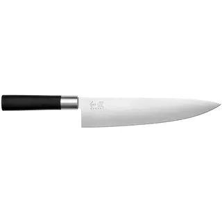 KAI Wasabi Black Kochmesser 23,0 cm Klingenlänge - rostfreier 6A/1K6 Edelstahl poliert 58 (±1) HRC - schwarzer Polypropylen Griff - Chef Messer Küchenmesser - Made in Japan