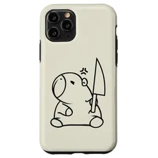 Hülle für iPhone 11 Pro Capybara und Messer