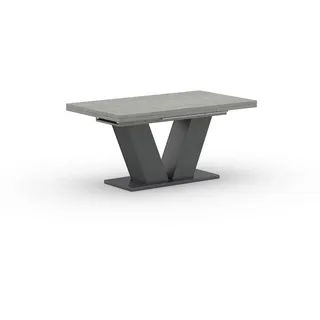 Mäusbacher Komfort Tisch 160 x 76 x 80 cm grau