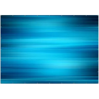 Wallario XXL Outdoor-Poster für Garten oder Balkon, Motiv Blau und schwarz gestreift - Abstraktes Streifenmuster, in ca. 400 x 280 cm - Schwarz