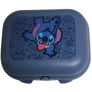 Tupperware To Go Mini-Twin Größe 1 kleine Brotdose Twin Schule Kindergarten (blau Stitch)