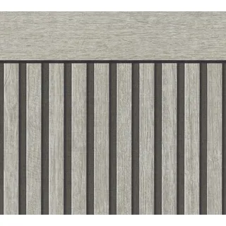 A.S. Création A.S. Creation Vliestapete Wallpanel 5 m x 1,06 m Grau-Schwarz FSC®