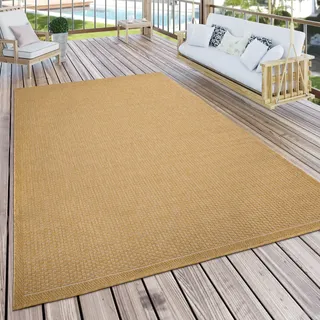 Paco Home Timber 125 Outdoor-Teppich 160 x 220 cm Gelb