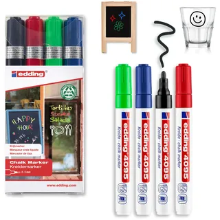 edding Kreidemarker Set 4 St. Mehrfarbig