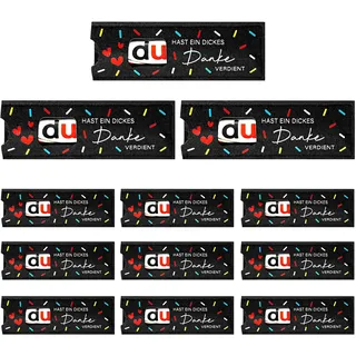 Giftota 12pcs Dankeschön Geschenke - Du hast ein dickes Danke verdient Geschenk für Kollegen Teams - Hülle Filz Geschenk Verpackung, Ohne Schokolade