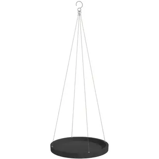 Ecopots Blumentopfuntersetzer Hängend 36/3 cm Dunkelgrau , Kunststoff , Beton Optik , Rund , 3 cm , Dekoration, Blumen & Blumentöpfe, Übertöpfe