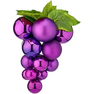 Krist+ Weihnachtskugeln, groß, Trauben, violett, Kunststoff