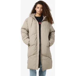 Noisy May Steppjacke »NMTENNA L/S LONG JACKET NOOS« mit Kapuze, grau