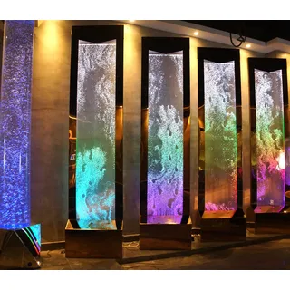 Trennwand Regal Schrank Wasserwand Säule Wände Waterwall LED 60x240 Wasserwände - Transparent