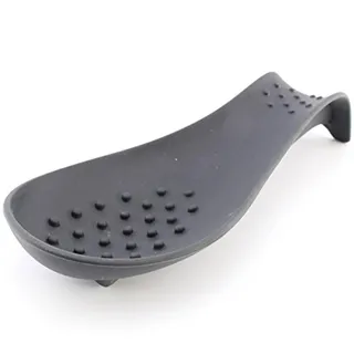 Kochblume Löffelablage | Ablage für Küchenhelfer | Premium-Silikon & BPA frei| Hitzebeständig | Spülmaschinenfest | 23cm | Farbe: anthrazit