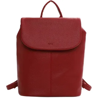 Rucksack EMILY & NOAH "Rucksack E&N Tours RUE 09", Damen, Gr. B/H/T: 34cm x 37cm x 15cm, rot (wine 690), Obermaterial: 70% PVC PVC. 30% Polyurethan PU., Rucksäcke Rucksack