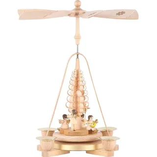 Erzgebirgische Volkskunst Richard Glässer GmbH Weihnachtspyramide Erzgebirge Richard Glässer Seiffen Pyramide Engel Natur, 16625