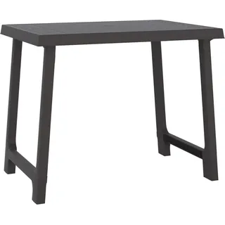 vidaXL Campingtisch Anthrazit 79x56x64 cm PP Holzoptik - Grau