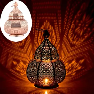 Orientalische Laterne Lampe Nachttischlampe Mahana Kupfer - Kupfer