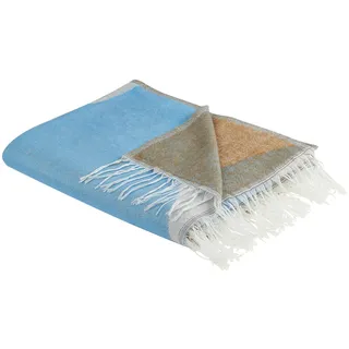 Beliani Decke Hellblau Palhi 130/170 cm , Textil , 130x170 cm , Heimtextilien, Wohntextilien, Decken