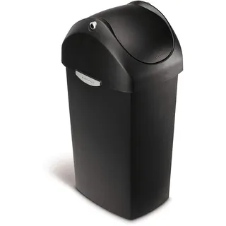 simplehuman, 40 Liter, Schwingdeckel Abfalleimer, schwarz, 5 Jahre Garantie