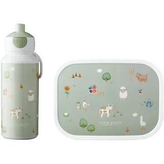 Mepal Lunchset Campus - Little Dutch x Pop-up Flasche und Dose, Little Farm