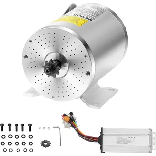 Vevor 2000 W Elektrischer Bürstenloser Gleichstrommotor-Bausatz, Bürstenloser Elektromotor – 60 V 4500 U/min Motor mit verbessertem Drehzahlregler für Go Karts E-Bike Motorrad Roller