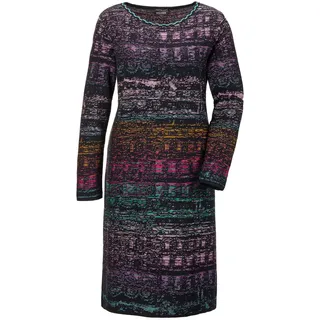 Strickpullover GOLDNER "Kurzgröße Baumwoll-Strickkleid, Rundhals", Damen, Gr. 23, bunt, Obermaterial: 50% Baumwolle CO. 50% Polyacryl PAN., Tubular, Pullover Strickpullover, Jacquardmuster