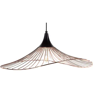 BELIANI Hängeleuchte Kupfer Metall Glühbirnen-Optik Schirm mit Gitter in Trichterform für Wohnzimmer Esszimmer Minimalistischer Stil - Kupfer, Schwarz
