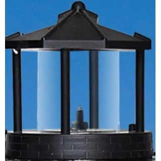 Solar Leuchtturm Roter Sand 80cm hoch, LED-Gartenfigur, Gartendeko - Rot