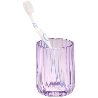 bremermann Zahnputzbecher, Glas, lavendel , Lila , 7.5x10x7.5 cm , Badaccessoires, Zahnputzbecher
