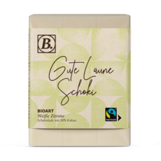 BIOART Motto Gute Laune Schoki Weiße Zitrone 70g, Fairtrade