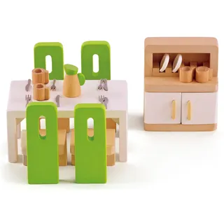 HaPe Puppenhaus-Möbel Esszimmer Multicolor 23-teilig