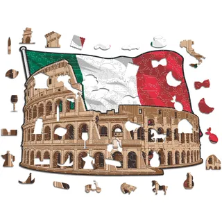 Iconic Puzzles, Colosseum, 100% ökologisch nachhaltiges Holzpuzzle mit offizieller Lizenz, Größe S, 150 Teile