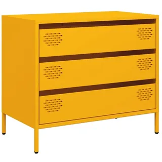 vidaXL Sideboard Senfgelb 68x39x58,5 cm Kaltgewalzter Stahl