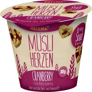 Hellma Müsli-Herzen Cranberry Müsli 30x 30,0 g