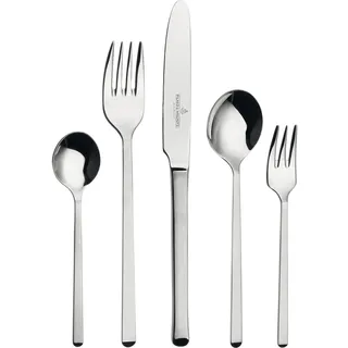 Picard & Wielpütz PORTOFINO Besteckset, rostfrei, Stahlheft Messer Set, 72-teilig Tafelservice, mattierter Griff, modernes Design - edles Besteck, Set für 12 Personen, Made in Germany - Solingen